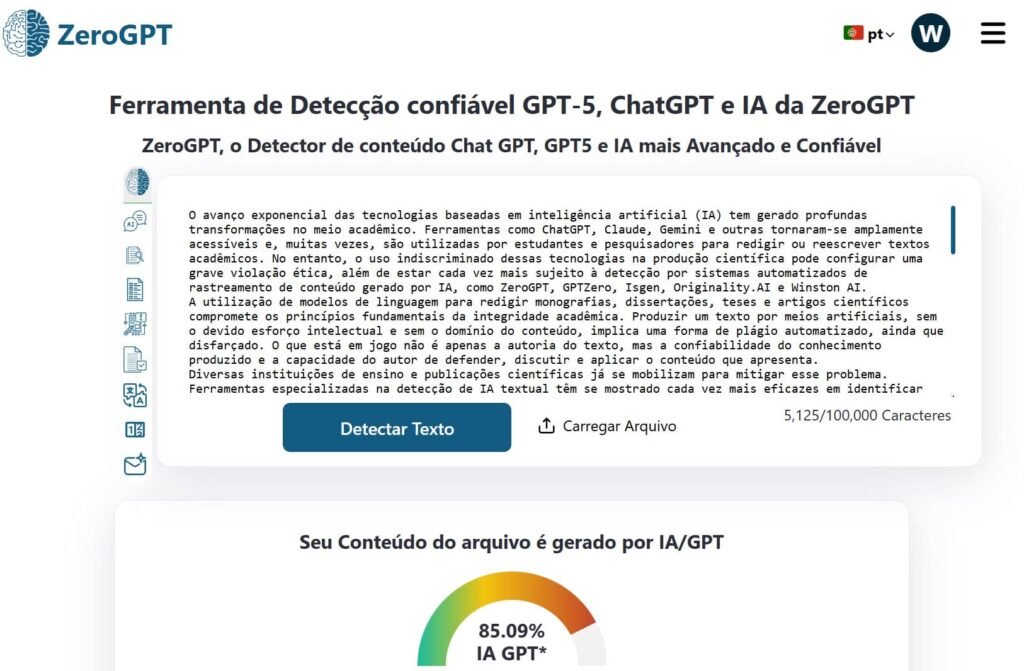 Análize ZeroGPT original